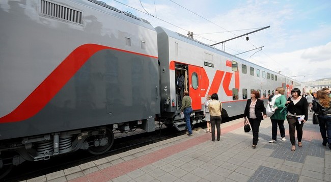 Туалет в двухэтажном поезде